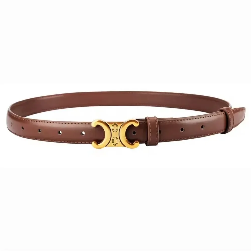 New Anthopologie Leather Belt With Gold Tone Hardware NWOT